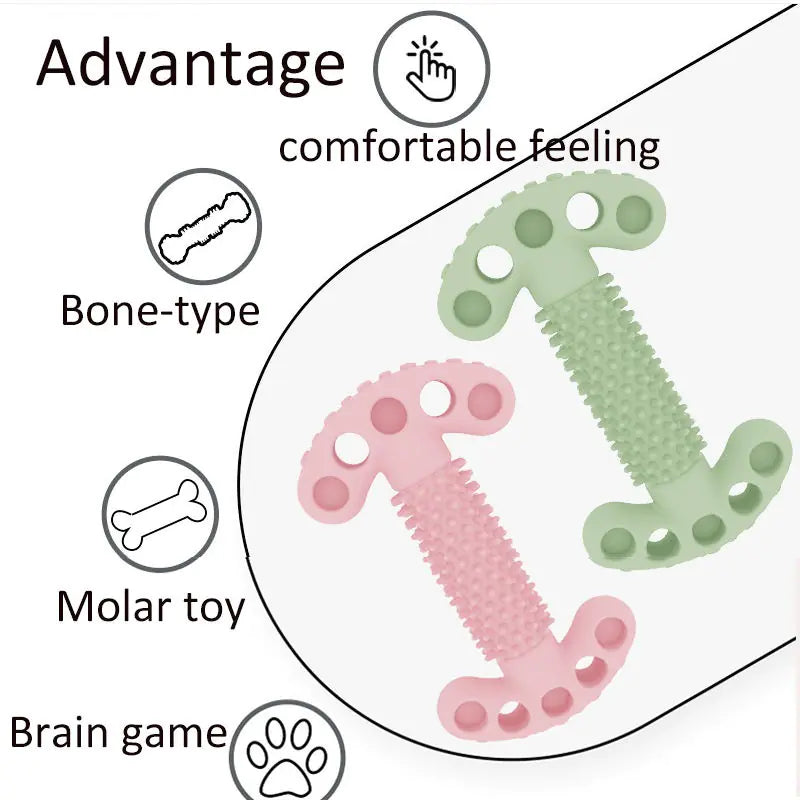 Custom Bone-Shaped Rubber Chew Toys for Dogs