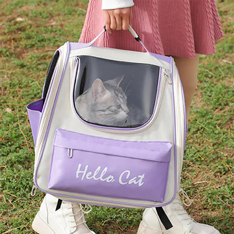 New Cat Carrier Backpack - Transparent Spacious Design
