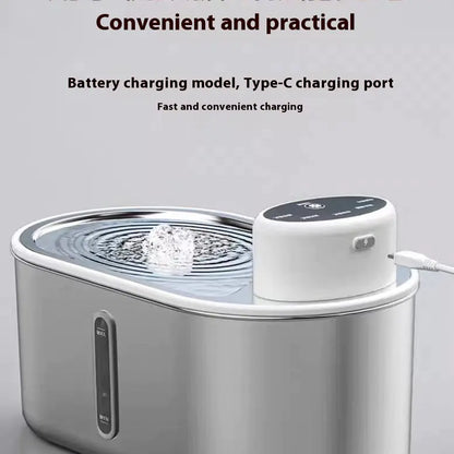 Stainless Steel Infrared Pet Water Fountain