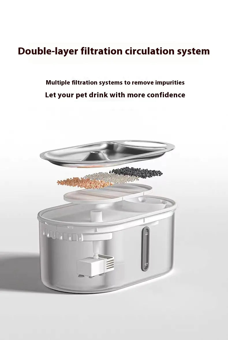 Stainless Steel Infrared Pet Water Fountain