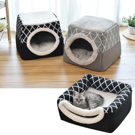 Pet Dog and Cat Bed Villa - Dual Use Space Capsule