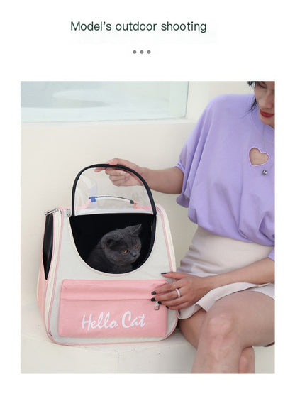 New Cat Carrier Backpack - Transparent Spacious Design