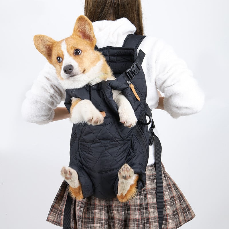 Winter Thickened Portable Pet Chest Backpack
