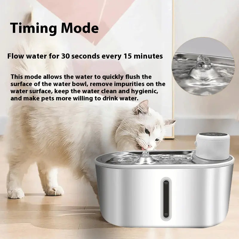 Stainless Steel Infrared Pet Water Fountain